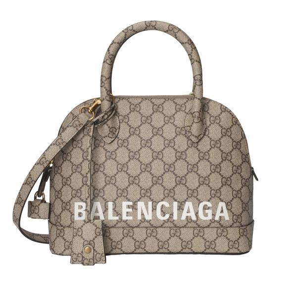 Gucci Balenciaga The Hacker Project Small Ville GG Logo Top Handle Shoulder Bag - Picture 1 of 12